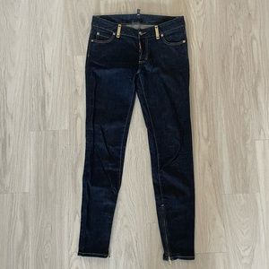 Dsquared2 Medium Waist Skinny Jeans in Indigo Color